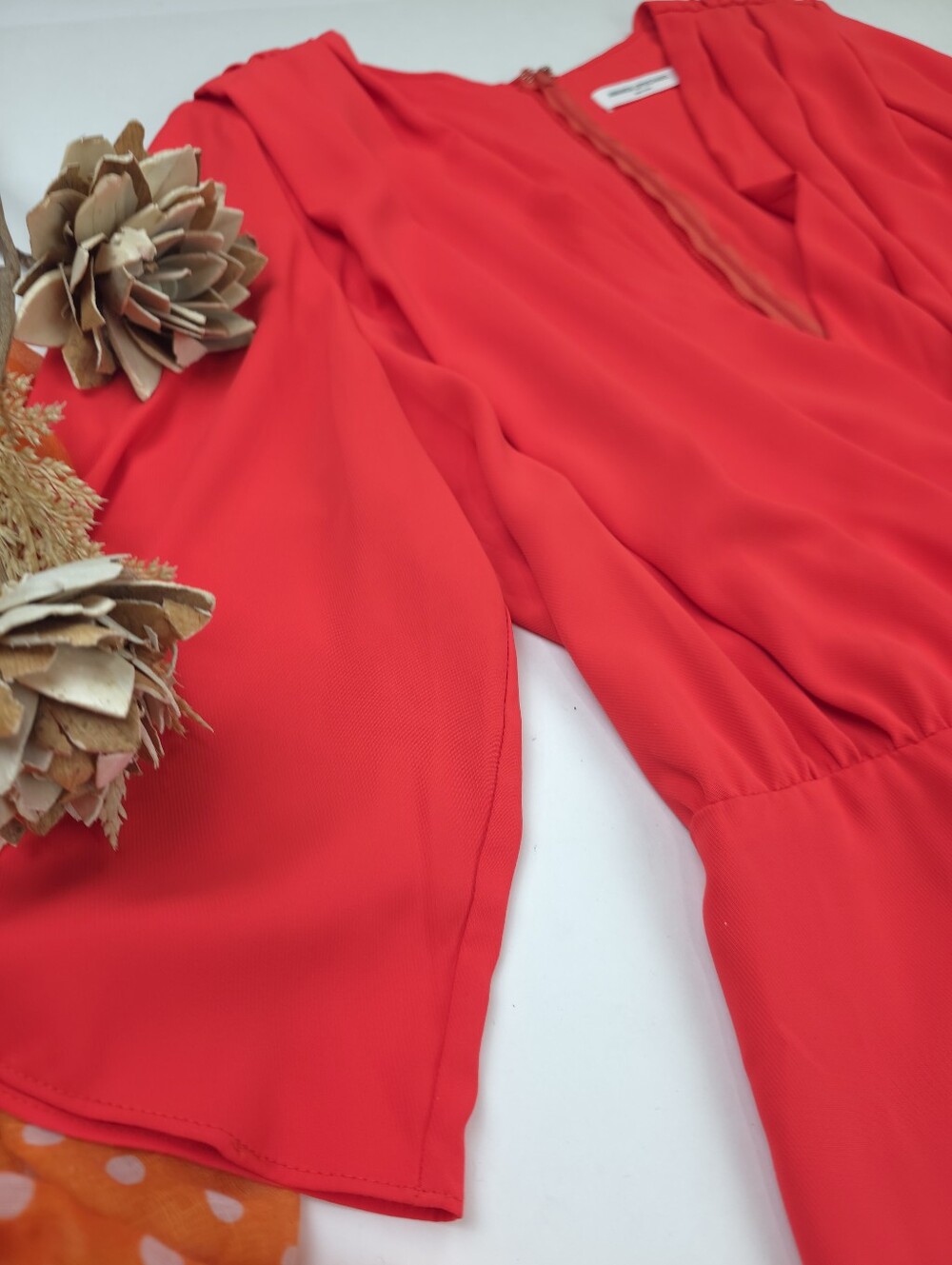 Amanda Uprichard Red Coral Dress Sz L - Picture 5 of 11